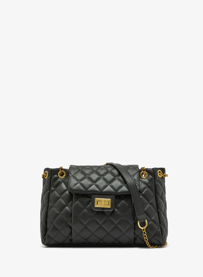 ايلا حقيبة ساتشيل مزينة بسلسلة ذهبية بتفاصيل مبطنة